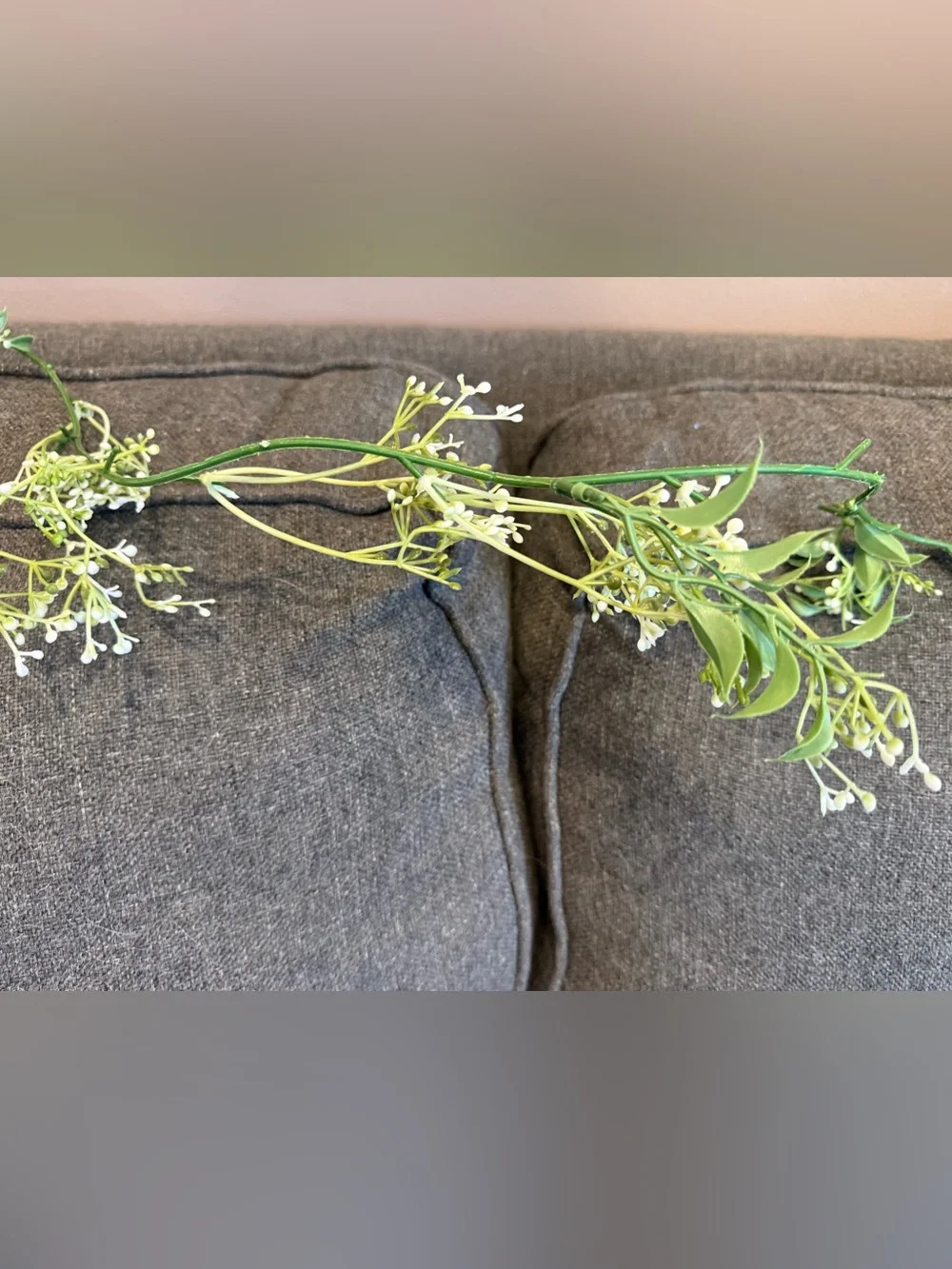 Artificial greenery and baby’s breath